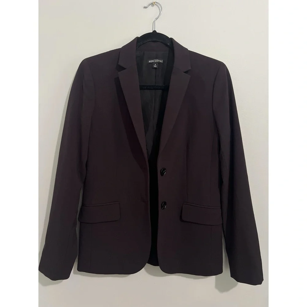 J. Crew Blazer Women’s Size 2 Black Classic Work 2 Button Mercantile #J4477